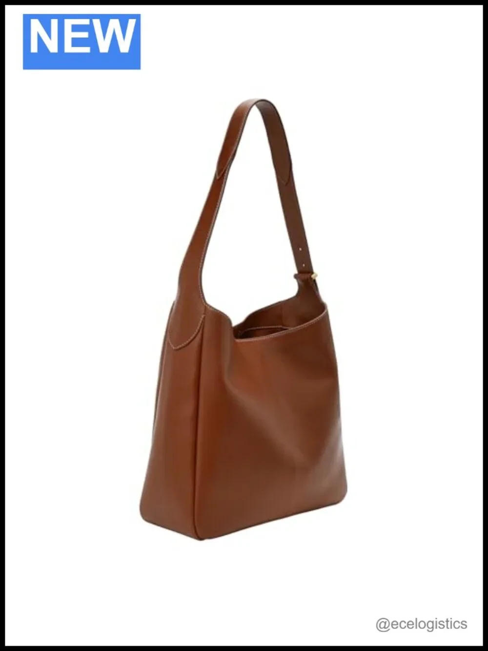 Genuine Leather Hobo Shoulder Bag with Adjustable Strap, Fits iPad Pro